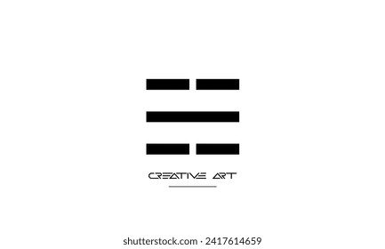 EE, E abstract letters logo monogram