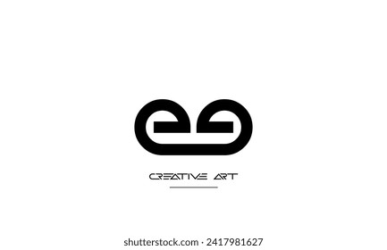 EE, E abstract letters logo monogram