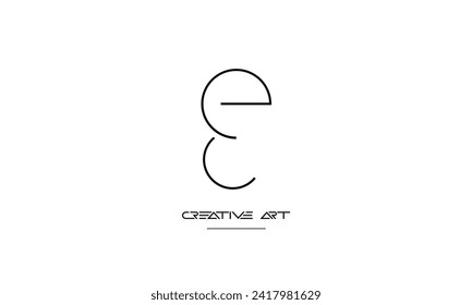 EE, E abstract letters logo monogram