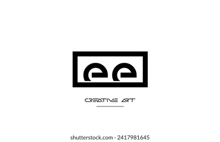 EE, E abstract letters logo monogram