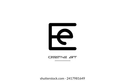 EE, E abstract letters logo monogram