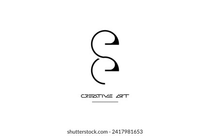 EE, E abstract letters logo monogram