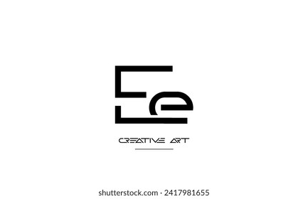 EE, E abstract letters logo monogram