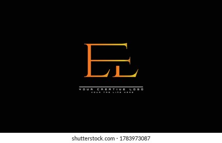 EE E abstract vector logo monogram template