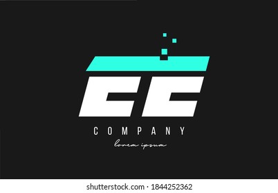 ee e e alphabet letter logo combination in blue and white color. Creative icon design for business