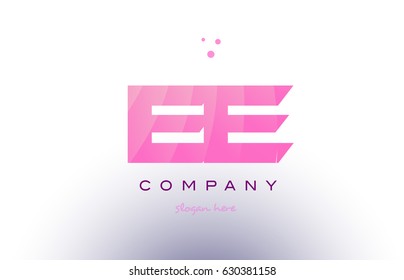 ee e e letter alphabet text pink purple dots creative company logo vector icon design template