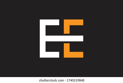 EE or E Letter Initial Logo Design, Vector Template