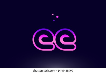 ee e e pink blue alphabet letter combination logo design suitable for a company or business