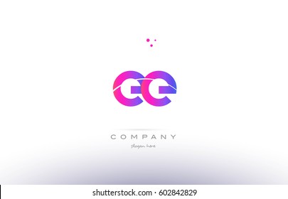 ee e e  pink purple modern creative gradient alphabet company logo design vector icon template