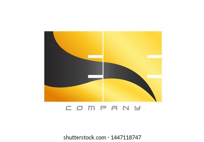 EE E E yellow black alphabet combination letter logo design suitable for a company or business