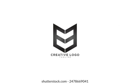 EE EV VE EVV Abstract initial monogram letter alphabet logo design