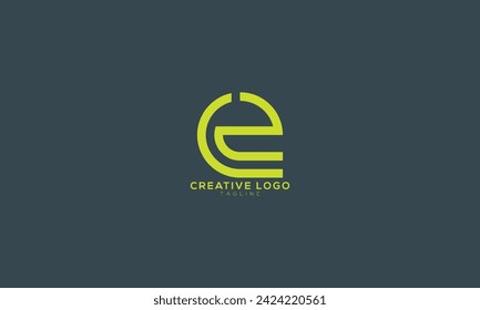 EE EZ EZE Abstract initial monogram letter alphabet logo design