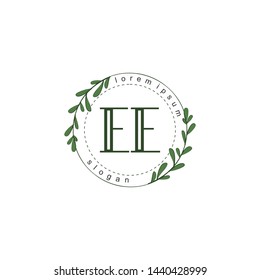 EE Initial beauty floral logo template