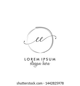 EE Initial beauty monogram logo vector