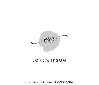 EE Initial Beauty-Monogramm-Logo, Vektorgrafik