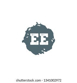 EE  Initial Handwriting logo template vector
