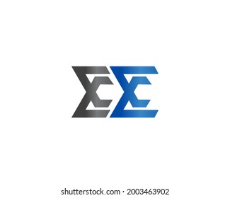EE initial icon. Universal logo design concept icon
