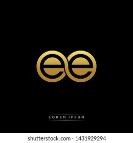 EE initial letter linked circle capital monogram logo modern template