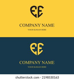 EE Initial Letter Logo Clothing Modern Minimalist Urban Creative Fashion Brand Luxury Logo Template. EE Business Monogram Streetwear Photography Boutique Apparel Versatile Modern Concept Logo.