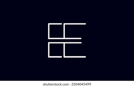 EE initial letter logo design. EE logo design vector in black background.