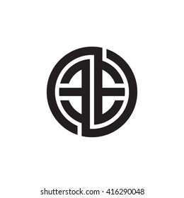 EE initial letters linked circle monogram logo