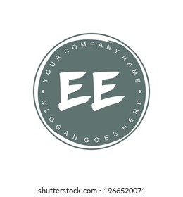 EE Initial logo Branding Brush wedding business