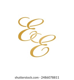 EE initial logo design vector stock