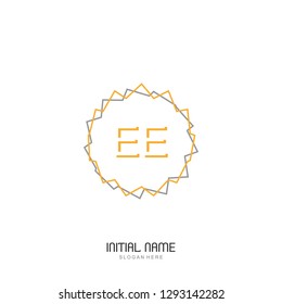 EE Initial logo template vector