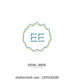 EE Initial logo template vector