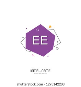 EE Initial logo template vector