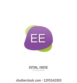 EE Initial logo template vector