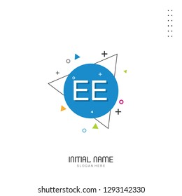EE Initial logo template vector