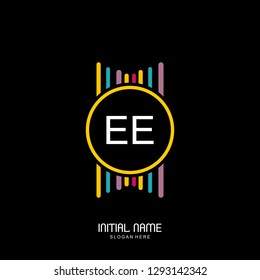 EE Initial logo template vector