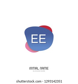 EE Initial logo template vector