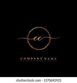 EE Initial luxury handwriting logo vector