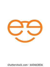 EE Initials glass smile