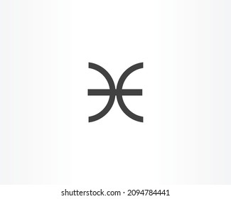 EE letter concept logo design icon