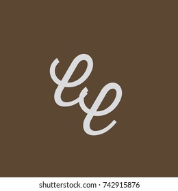  EE Letter creative square background