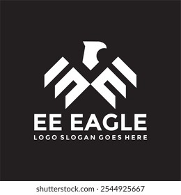 EE Letter Adler Logo, Vektorbild