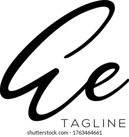 EE Letter Initial Logo Design, Vector Template
