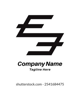 EE letter initial logo design icon