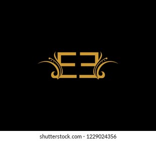 EE letter linked monogram luxury flourishes ornament logo