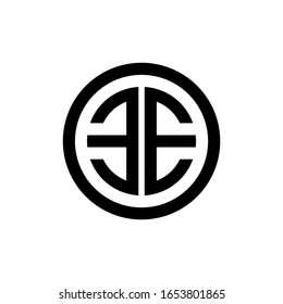 EE letter logo consep icon template