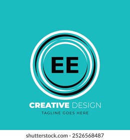 EE letter logo creative design. EE unique design. Vector illustration