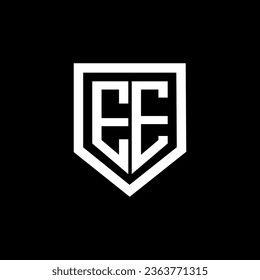 EE letter logo design with black background in illustrator. Vector logo, calligraphy designs for logo, Poster, Invitation, etc.