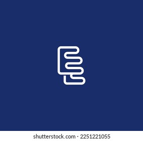EE letter logo design template elements. Modern abstract digital alphabet letter logo. Vector illustration.