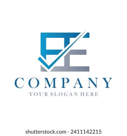 EE Letter Logo Design Template Vector. Creative initials letter EE logo concept.