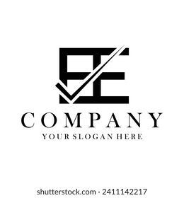 EE Letter Logo Design Template Vector. Creative initials letter EE logo concept.