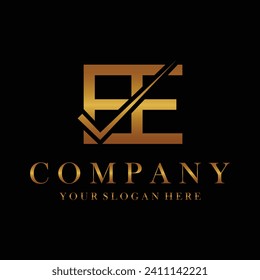 EE Letter Logo Design Template Vector. Creative initials letter EE logo concept.