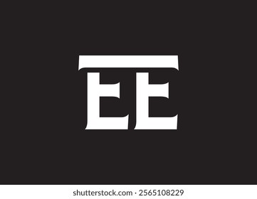 EE letter logo design vector am initials design icon